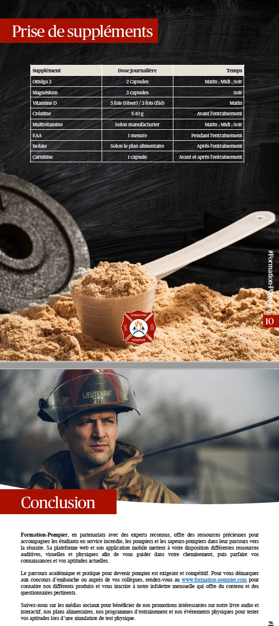 Capture d'écran de l'application Formation Pompier